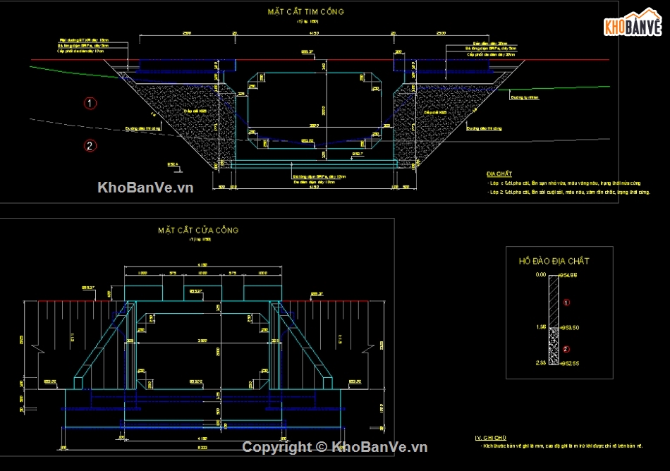 Cống hộp 3.5x2,cống hộp đổ tại chỗ,Bản vẽ Cad cống hộp