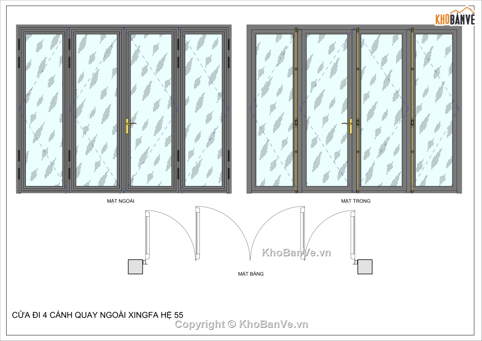 Family cửa nhôm xingfa,cửa xingfa 4 cánh,family cửa cao cấp,Cửa đi 4 cánh xingfa hệ 55,Cửa đi 4 cánh xingfa