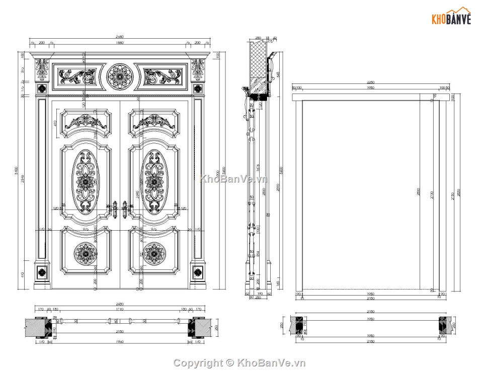 cửa cổ điển,bản vẽ chi tiết cửa gỗ nội thất,file bản vẽ cửa gỗ autocad