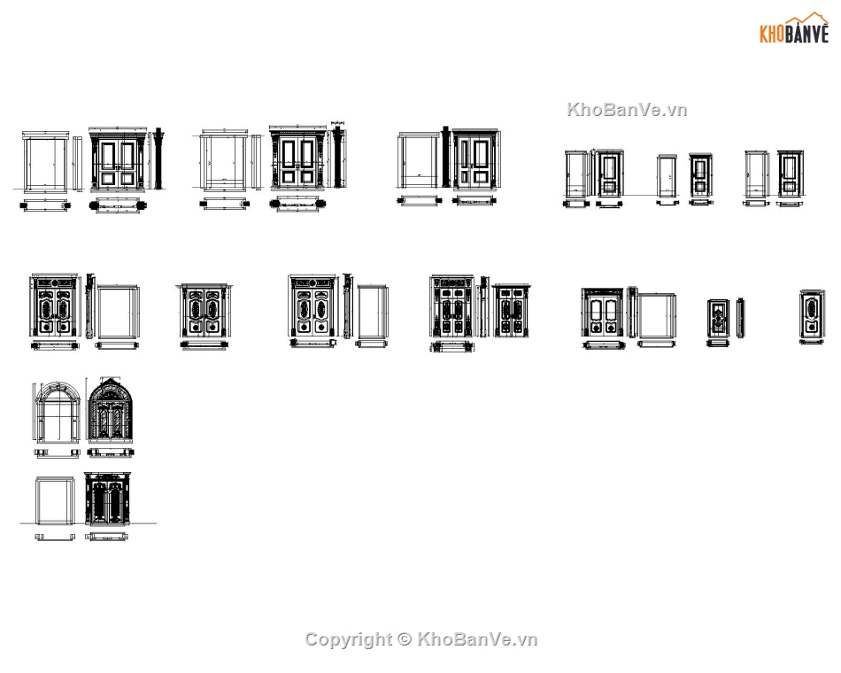 cửa cổ điển,bản vẽ chi tiết cửa gỗ nội thất,file bản vẽ cửa gỗ autocad