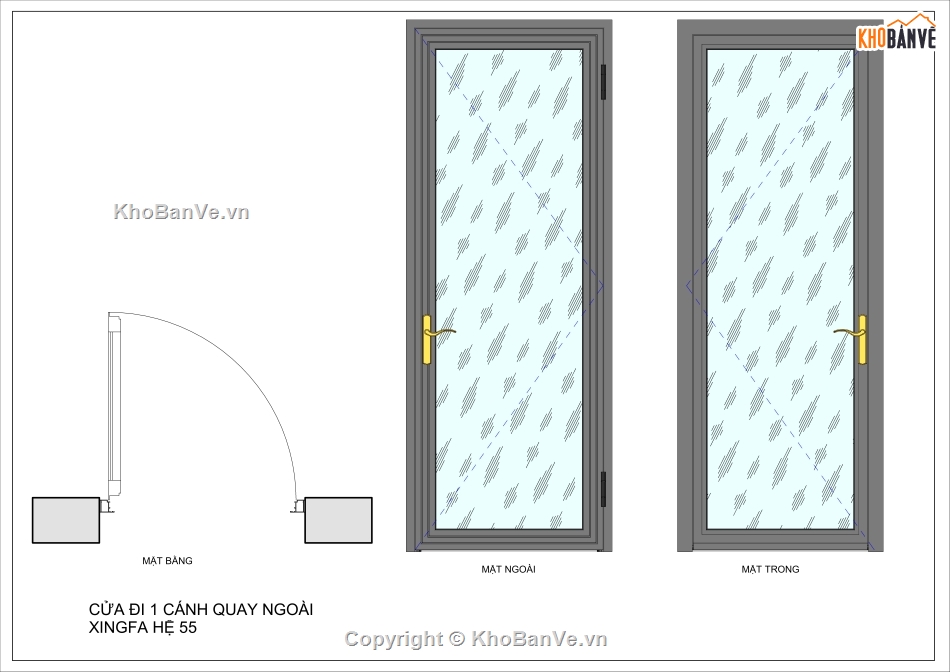 Family cửa nhôm xingfa,cửa xingfa 1 cánh,family revit cửa Xingfa,family cửa cao cấp,Cửa nhôm Xingfa 1 cánh