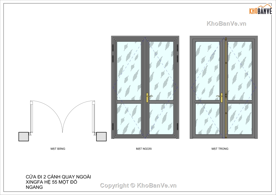 Family cửa nhôm xingfa,cửa xingfa 2 cánh,family revit cửa xingfa,family cửa cao cấp,ửa đi xingfa hệ 55 2 cánh