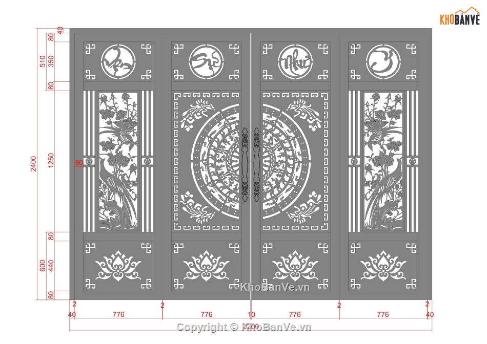 file cổng cnc,file cnc cổng,file cổng 4 cánh cnc,file cnc cổng 4 cánh