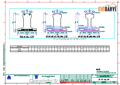dầm,dầm định hình,bản vẽ dầm
