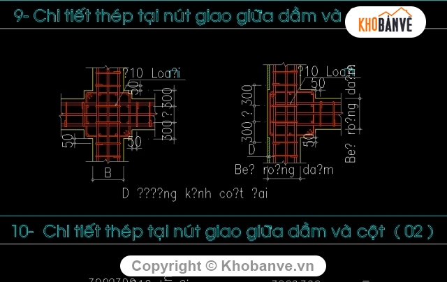 cấu tạo,chi tiết cấu tạo,dầm cột