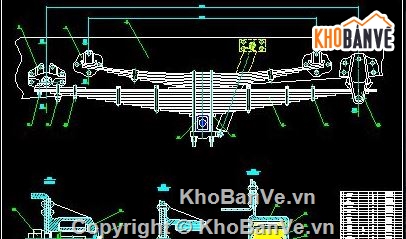 hệ thống treo xe,hệ thống treo xe tải,cad hệ thống treo xe,hệ thống treo xe cad