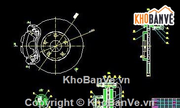 phanh ô tô toyota camry,phanh ô tô con 5 chỗ,cad phanh ô tô toyota camry