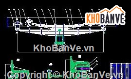 hệ thống treo xe tải,hệ thống treo xe tải file cad,cad hệ thống treo xe tải