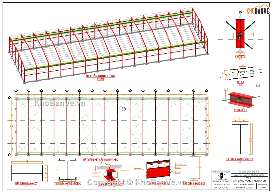 kết cấu nhà xưởng,nhà xưởng,nhà xưởng kết cấu thép,kết cấu thép nhà xưởng,nhà xưởng khung thép,Đồ án thép