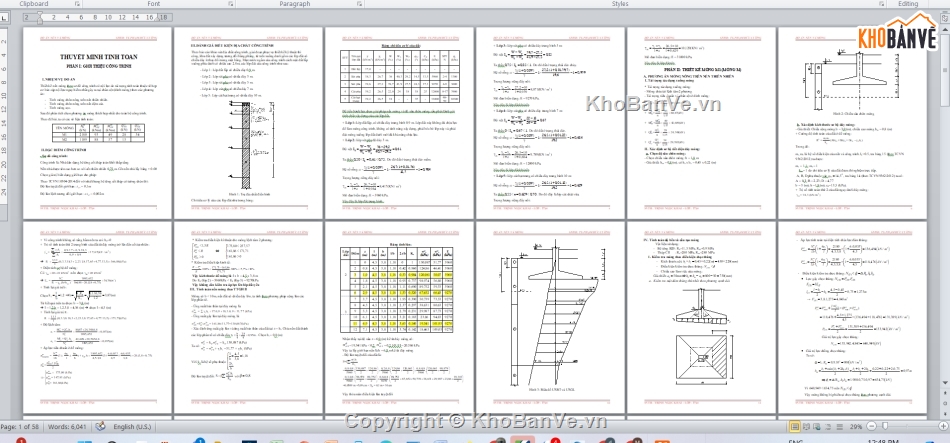 kết cấu móng,mặt bằng móng,kết cấu mặt bằng móng