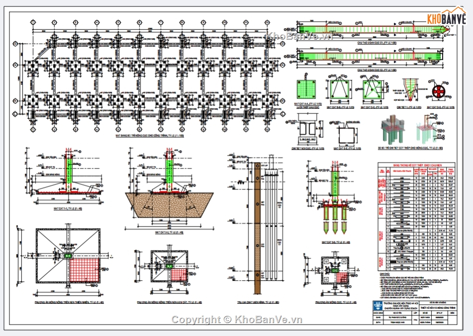 kết cấu móng,mặt bằng móng,kết cấu mặt bằng móng