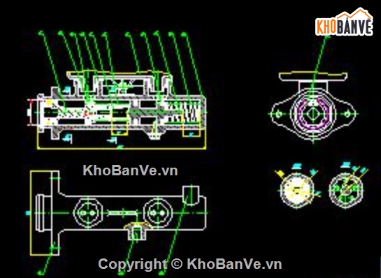hệ thống phanh,Kia New Carens,đồ án ô tô,bản vẽ kỹ thuật
