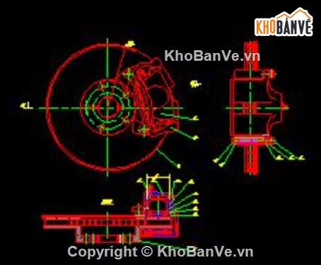 hệ thống phanh,Kia New Carens,đồ án ô tô,bản vẽ kỹ thuật