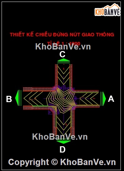 thuyết minh,đường,Đồ án,Đồ án thuyết minh,thiết kế nút giao,file cad đường