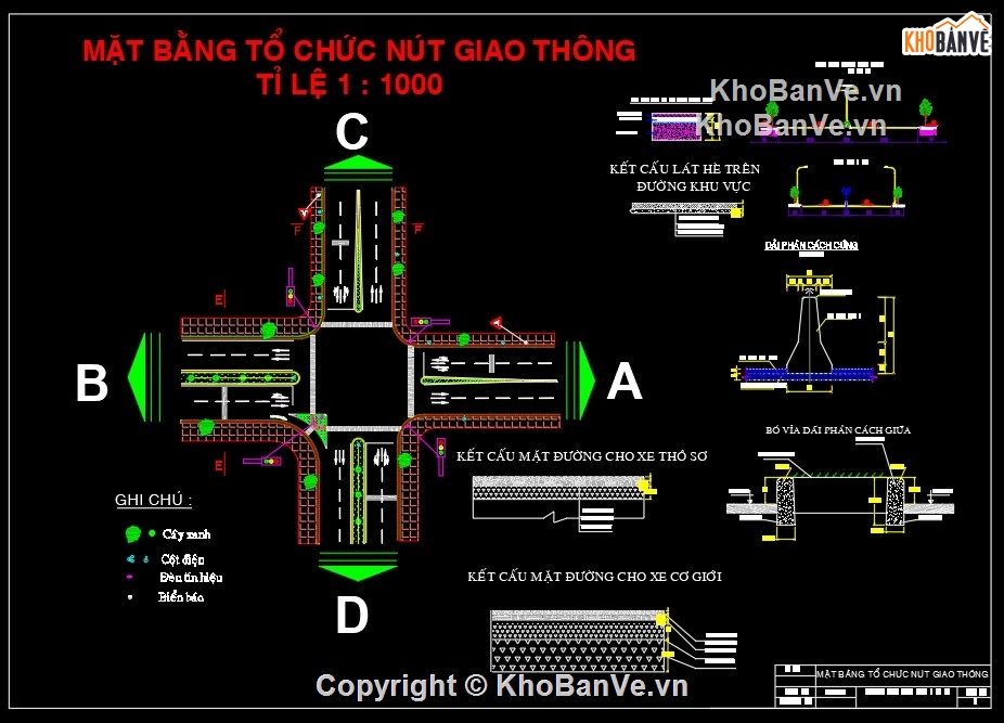thuyết minh,đường,Đồ án,Đồ án thuyết minh,thiết kế nút giao,file cad đường