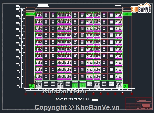 nhà 10 tầng,file cad nhà 10 tầng,nhà cao tầng