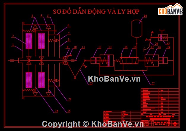 Đồ án,thiết kế cad ô tô,ly hợp,ly hợp ô tô,thiết kế cad xưởng ô tô,File cad ly hợp ô tô