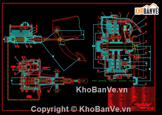 Đồ án,thiết kế cad ô tô,ly hợp,ly hợp ô tô,thiết kế cad xưởng ô tô,File cad ly hợp ô tô