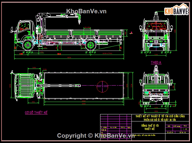 Thiết kế xe tải ISUZU 13 tấn,đồ án thiết kế xe tải,đồ án thiết kế