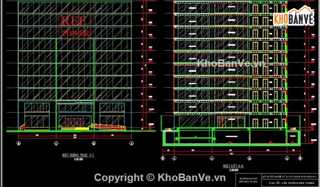 Đồ án tòa nhà REE Tower,Cao ốc văn phòng Ree Tower,REE Tower,Tòa nhà cao tầng,tòa nhà REE Tower