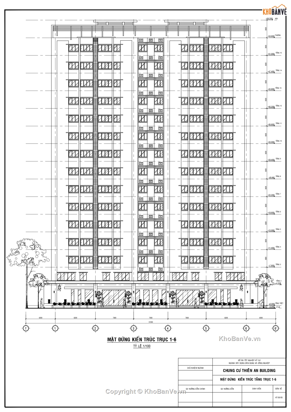 bản vẽ chung cư,Chung cư 15 tầng,tầng hầm