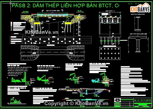 Bản vẽ cầu dầm T,Bản vẽ,Đồ án