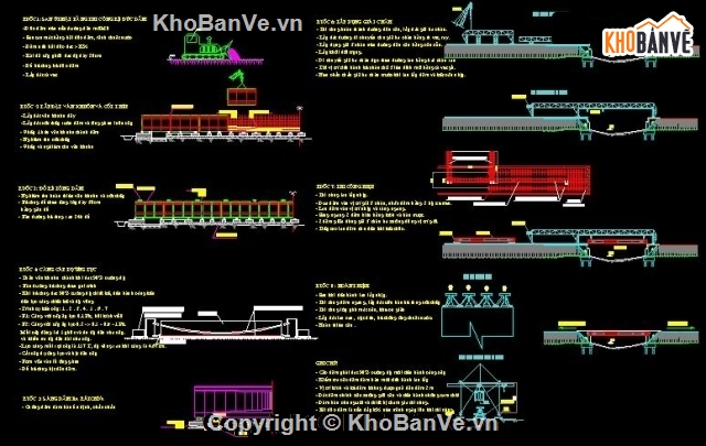 Bản vẽ cầu dầm T,Bản vẽ,Đồ án