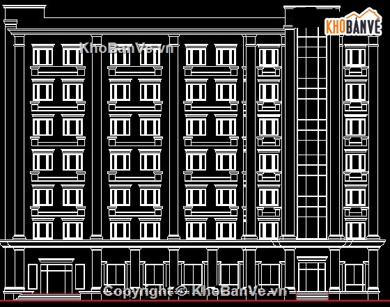 thiết kế khách sạn 8 tầng,thiết kế thi công,thi công khách sạn,dự án xây dựng,bản vẽ khách sạn 8 tầng