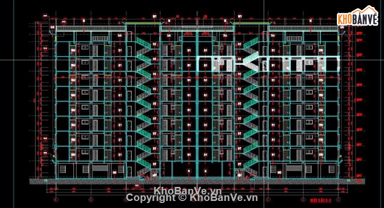 chung cư,dự thầu chung cư CT2 9 tầng,đồ án chung cư 9 tầng