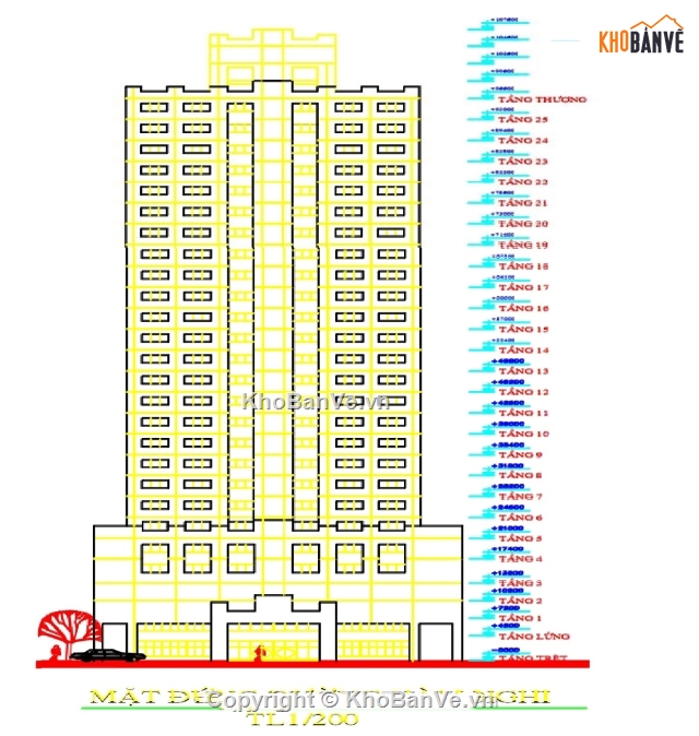 nhà văn phòng 25 tầng,bản vẽ thiết kế cao ốc,thiết kế cao ốc,tòa nhà văn phòng,thiết kế chung cư 25 tầng,đồ án thiết kế chung cư cao tầng