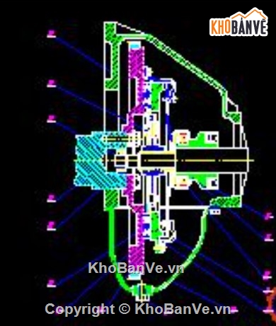 hộp số,ly hợp,bản vẽ CAD,thuyết minh