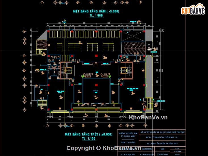 chung cư 16 tấng,file cad chung cư 16 tâng,đồ án chung cư