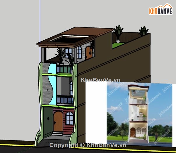 Nhà phố 3 tầng,model su nhà phố 3 tầng,file su nhà phố 3 tầng