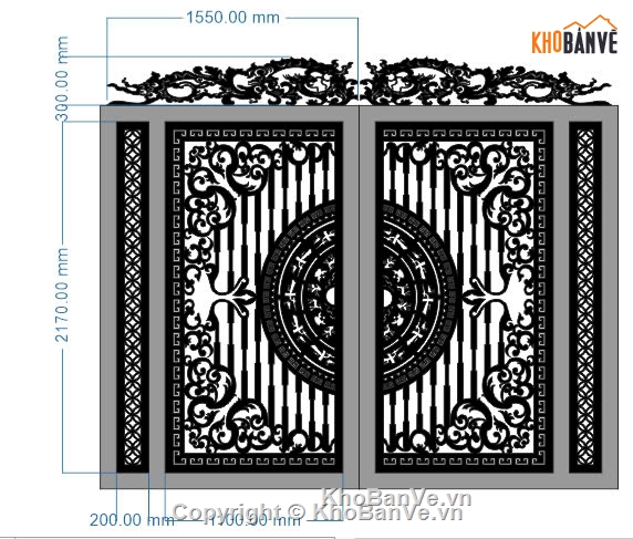 file cnc cổng 2 cánh,cnc cổng 2 cánh,mẫu cổng 2 cánh