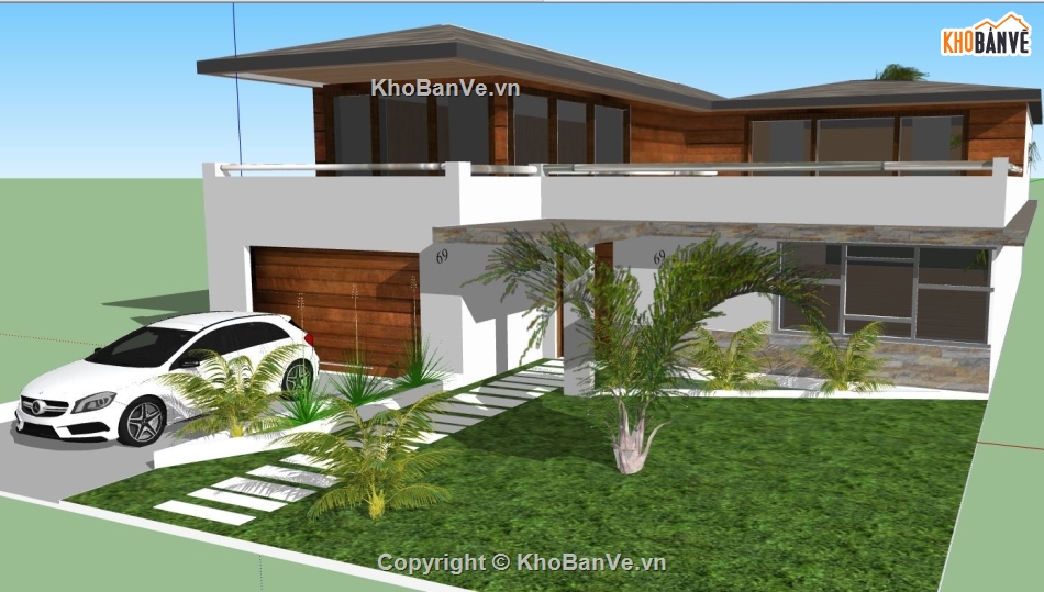 sketchup dựng biệt thự hiện đại,mẫu biệt thự 2 tầng file su,thiết kế 3d su biệt thự 2 tầng,mẫu biệt thự 2 tầng file sketchup