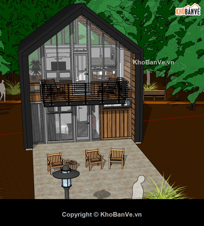 khu nghỉ dưỡng file sketchup,file su thiết kế khu nghỉ dưỡng,nội thất nhà nghỉ dưỡng 3d su