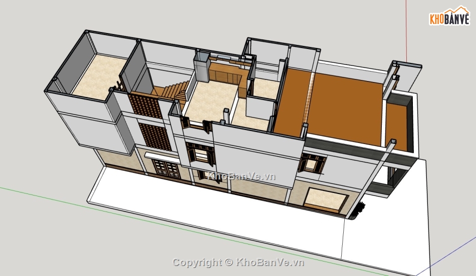 nhà phố 3 tầng,nhà 3 tầng,su nhà phố,sketchup nhà phố 3 tầng,su nhà phố 3 tầng