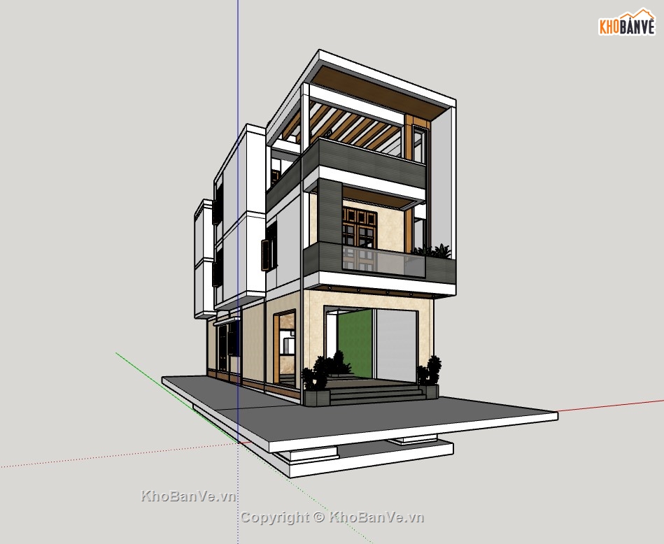 nhà phố 3 tầng,nhà 3 tầng,su nhà phố,sketchup nhà phố 3 tầng,su nhà phố 3 tầng