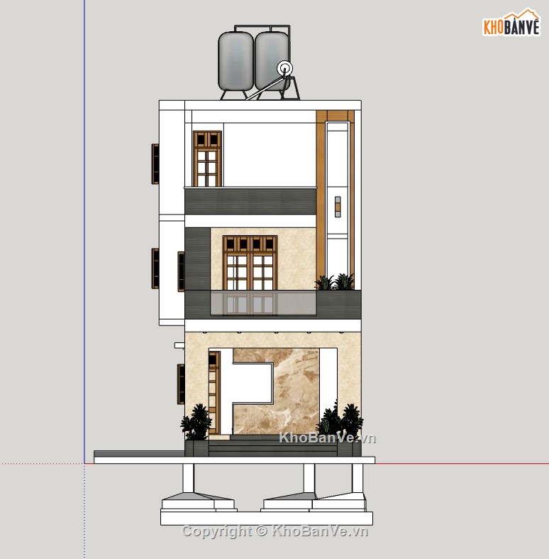 nhà phố 3 tầng,nhà 3 tầng,su nhà phố,sketchup nhà phố 3 tầng,su nhà phố 3 tầng