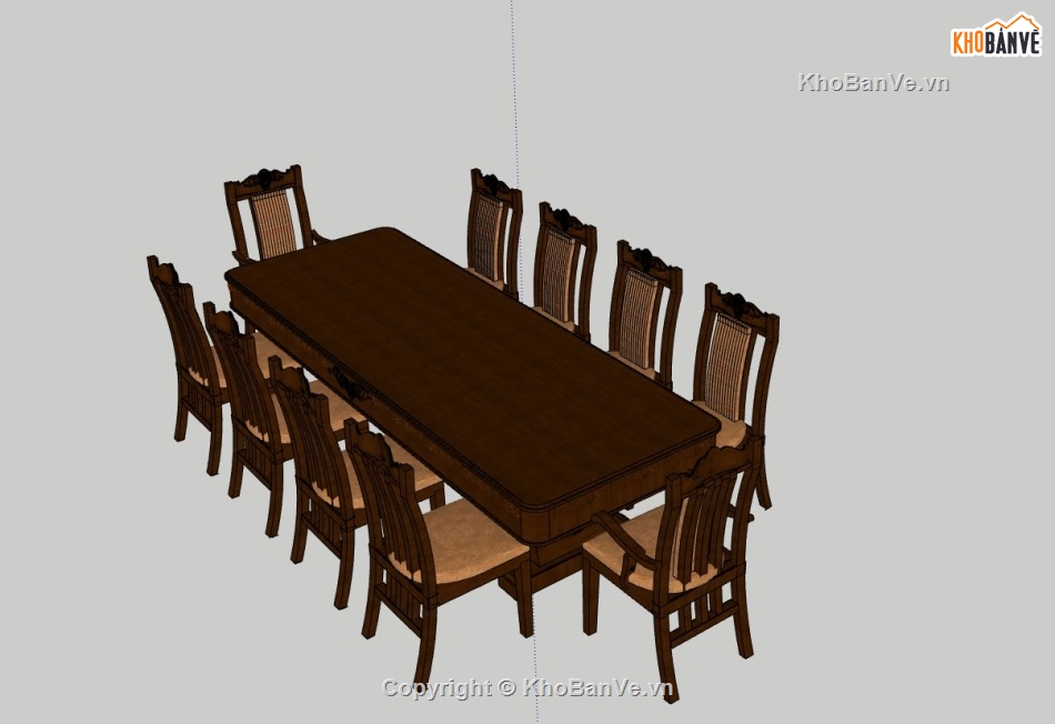 bộ bàn ghế,model su bộ bàn ghế,file sketchup bộ bàn ăn,bộ bàn ghế ăn file su
