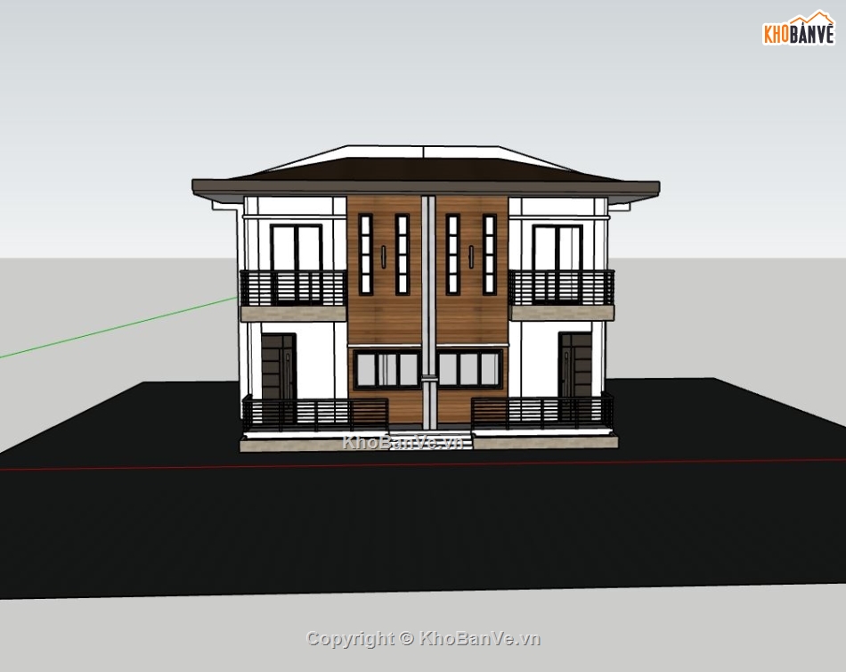 sketchup nhà liền kề,file sketchup nhà liền kề,mẫu nhà hiện đại