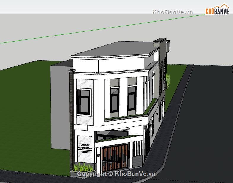Nhà phố 2 tầng,file sketchup nhà phố 2 tầng,nhà phố 2 tầng file su,model su nhà phố 2 tầng,nhà phố 2 tầng file sketchup