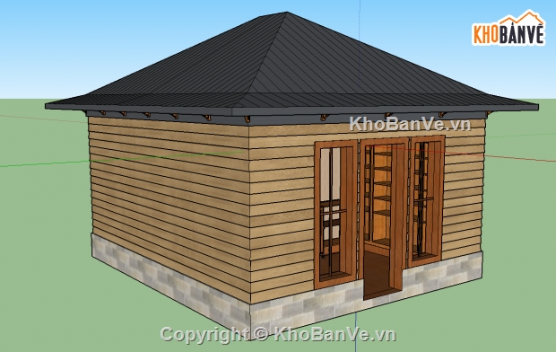 Nhà cấp 4,model su nhà cấp 4,nhà cấp 4 model su,model sketchup nhà cấp 4,nhà cấp 4 file sketchup