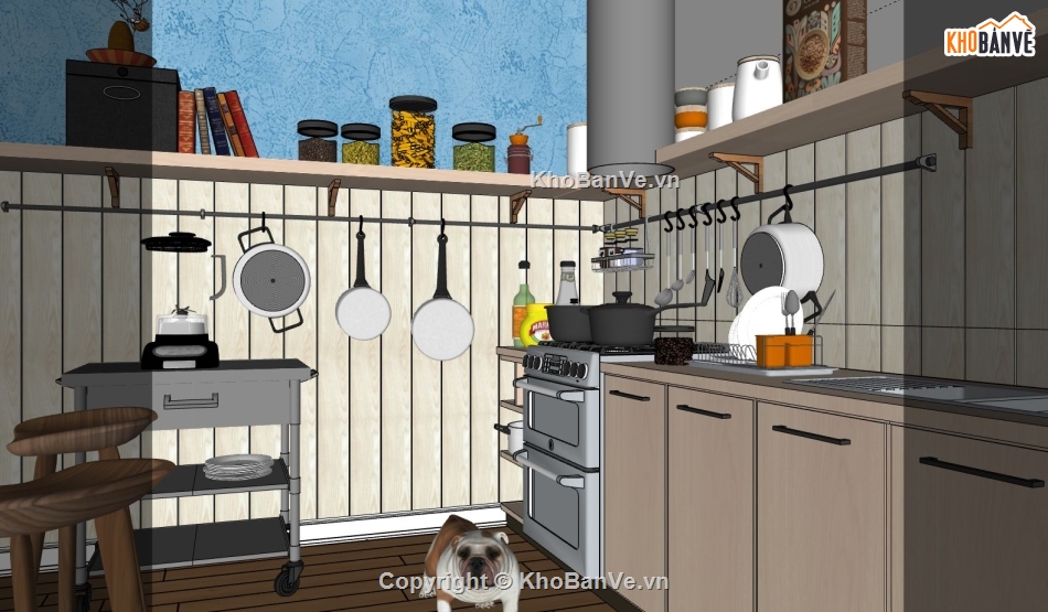file sketchup phòng bếp,phòng bếp file sketchup,model su phòng bếp,file su phòng bếp