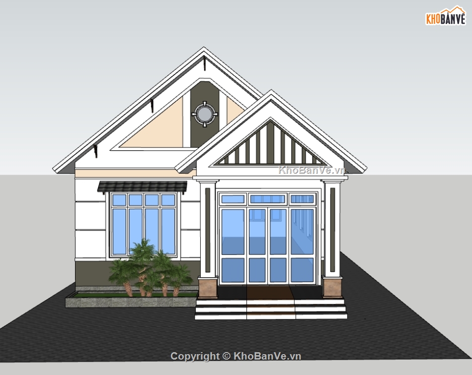 file su biệt thự 1 tầng,biệt thự 1 tầng file su,sketchup biệt thự 1 tầng,model su biệt thự 1 tầng