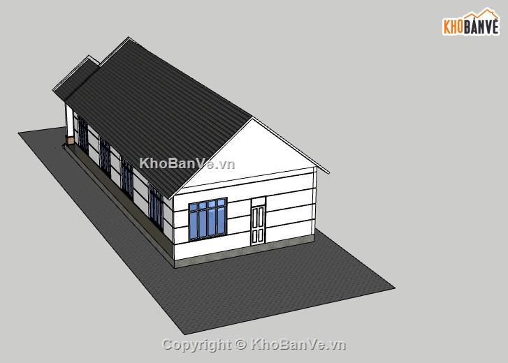 file su biệt thự 1 tầng,biệt thự 1 tầng file su,sketchup biệt thự 1 tầng,model su biệt thự 1 tầng