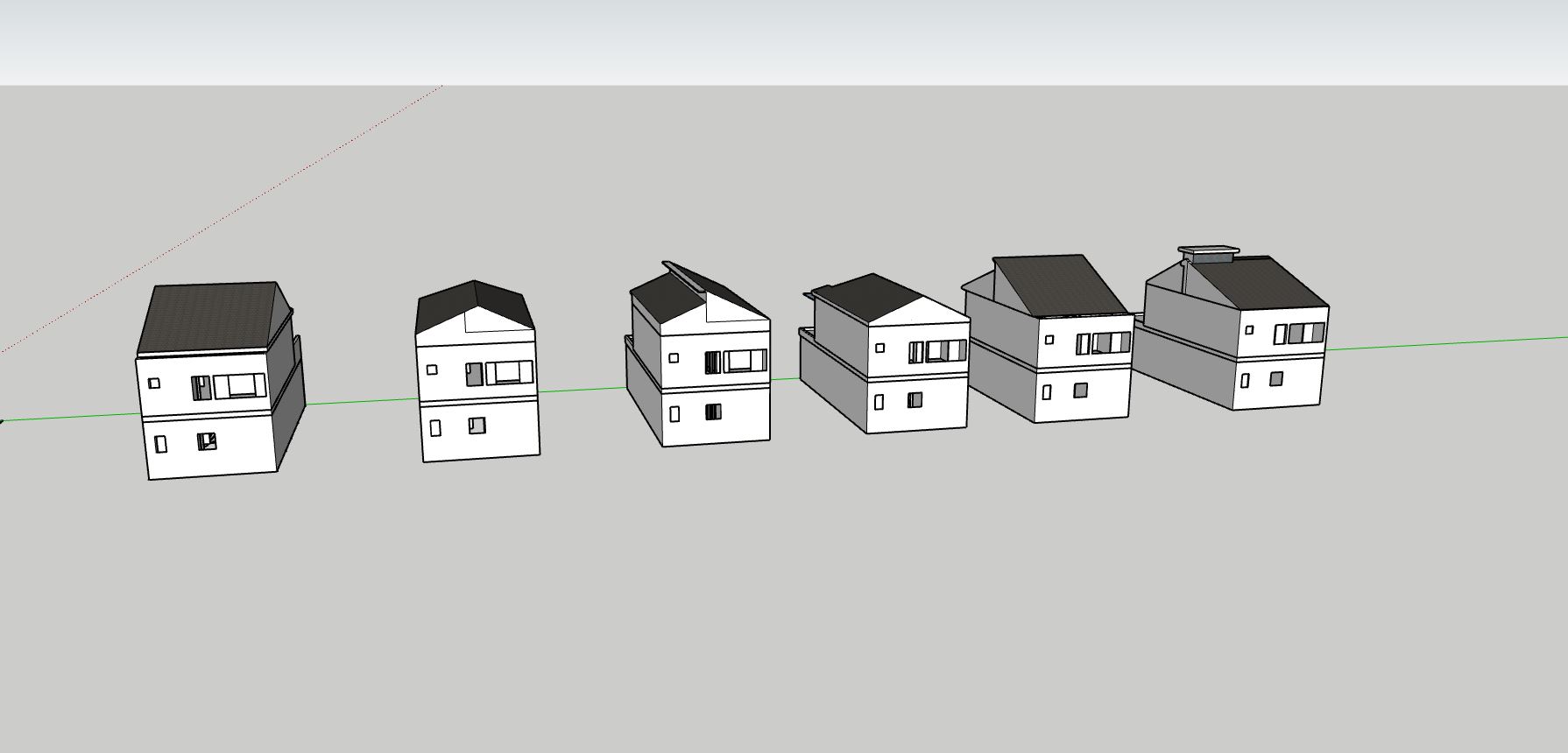 nhà phố 2 tầng,file sketchup nhà phố 2 tầng,mẫu sketchup nhà phố 2 tầng,thiết kế nhà phố 2 tầng