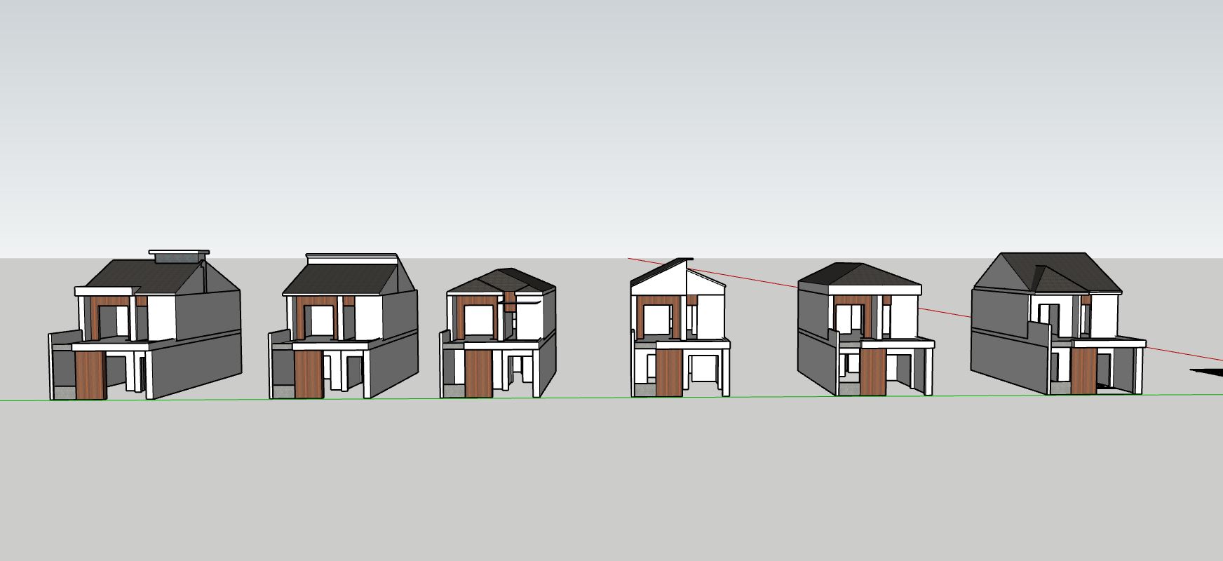nhà phố 2 tầng,file sketchup nhà phố 2 tầng,mẫu sketchup nhà phố 2 tầng,thiết kế nhà phố 2 tầng