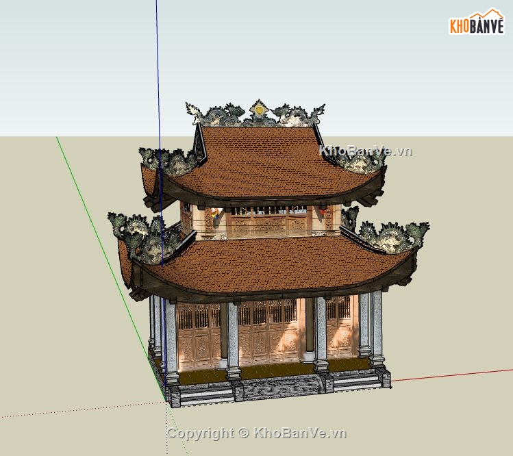 Chùa,file su chùa,chùa file sketchup