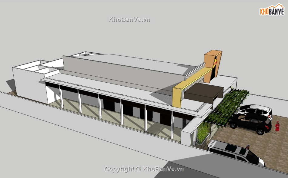 File sketchup nhà,dựng 3d nhà hàng,3d nhà hàng